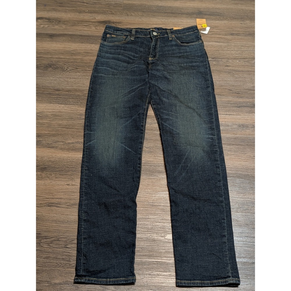 Polo Ralph Lauren Boys Hampton Straight Jeans Dark Wash Low Stretch Size 20 NEW